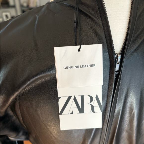 Zara black leather dress, M - Picture 6 of 8